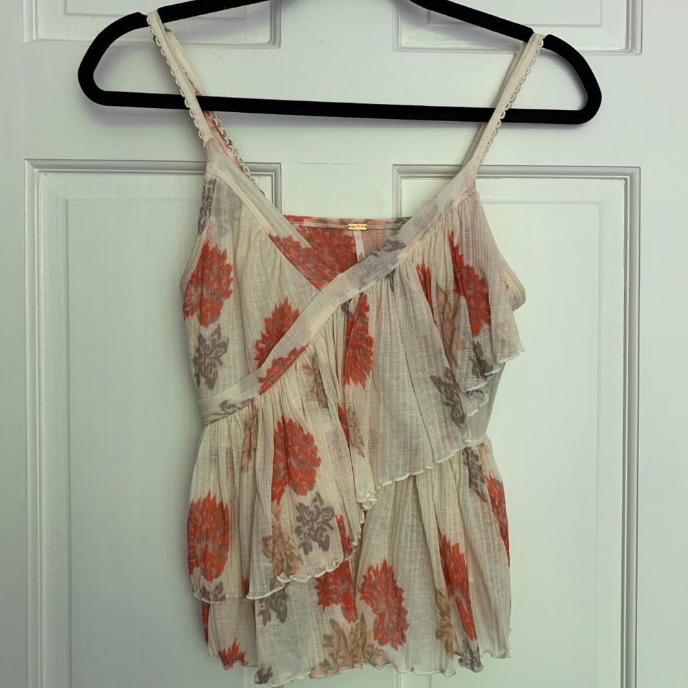 Free People Floral Flowy Tank